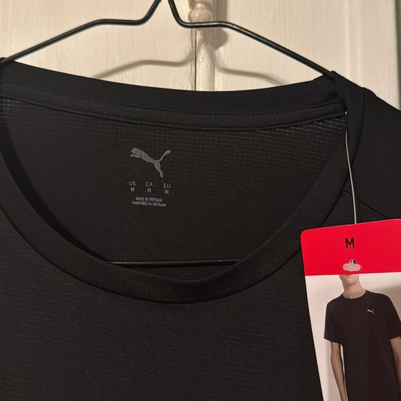 PUMA Men's Active Tee Black Medium Airy Short Sleeve Tee - Picture 8 of 14
